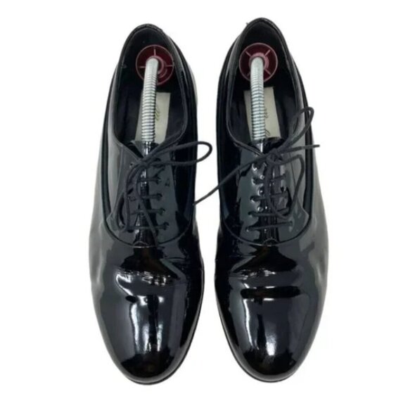 Mezlan Tuxedo Spanish Black Patent Leather Lace Up Shoes - Size 7.5 main image 7